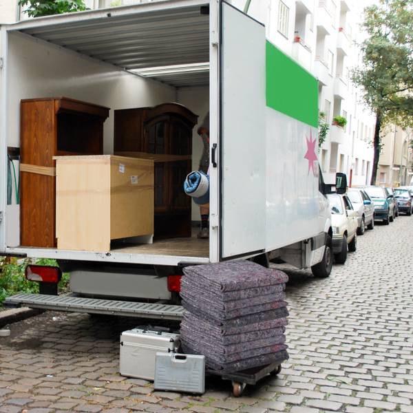 Umzugsdecken 150 x 200 cm im 4er Set Grau - Kunststoff - Textil - 200 x 1 x 150 cm