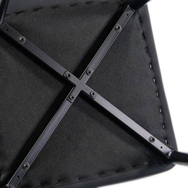 Esszimmerstuhl VISETO Schwarz - Flachgewebe - Polyester - Kunstleder - 61 x 87 x 47 cm