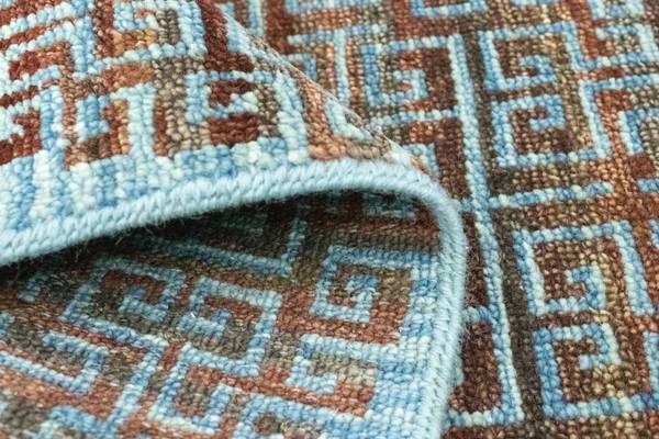 Handgeknüpft Vintageteppich Blau - Wolle - 60 x 1 x 96 cm