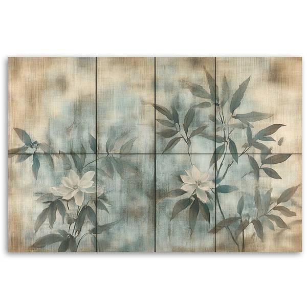 Wandbild pflanzensprossen und blumen 100 x 70 cm