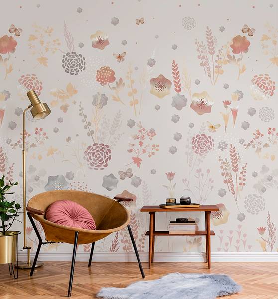 Panorama-Tapete Capucine Papier - 192 x 270 x 192 cm