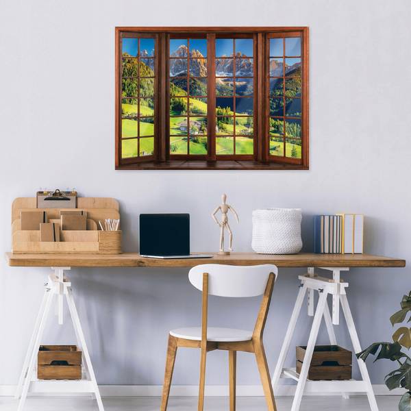 Leinwandbild 3D-Fenster PP14203 100 x 70 x 3 cm