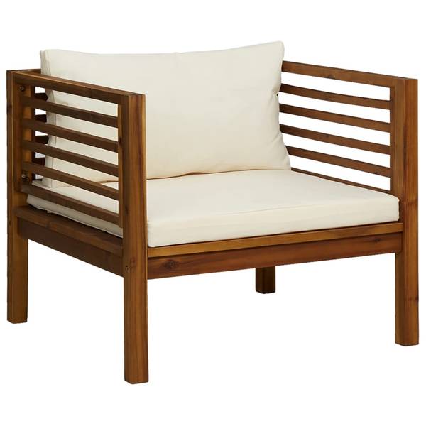 Garten-Lounge-Set 3086934 5-teilig Weiß - Massivholz - 65 x 35 x 65 cm