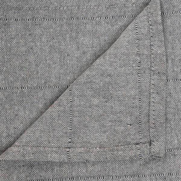 Jeté de lit POLLIE Gris - Fibres naturelles - 150 x 1 x 200 cm