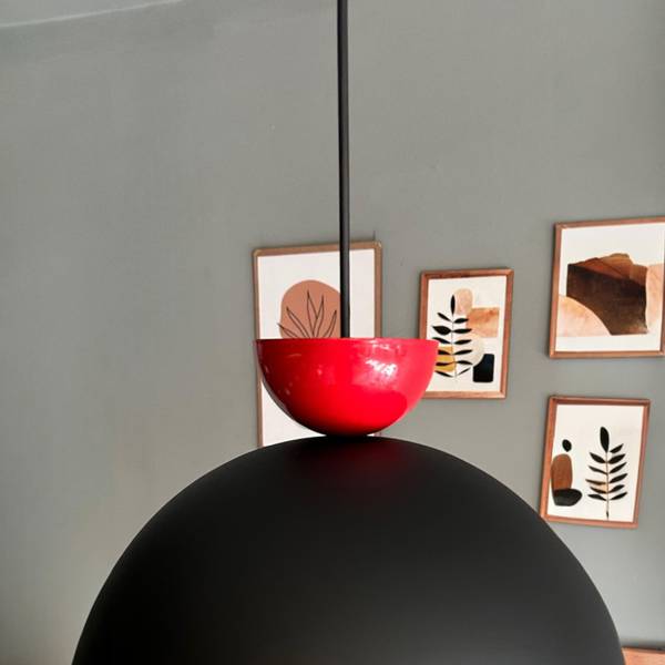 Pendelleuchte KSYimpi Schwarz - Metall - 30 x 25 x 30 cm