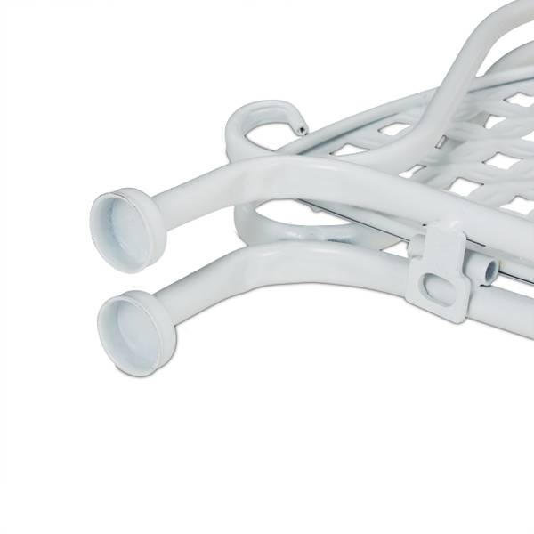 Plantenrek hoek met 5 etages wit wit - staal - 30 x 136 x 30 cm