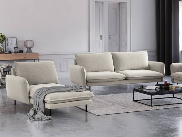 Méridienne VIENNA Beige brillant