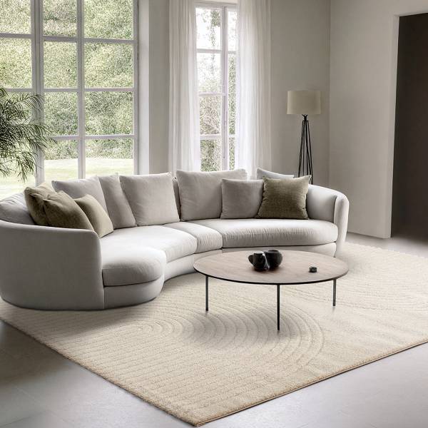 Laagpolig Tapijt Elisa crèmekleurig - 200 x 280 cm