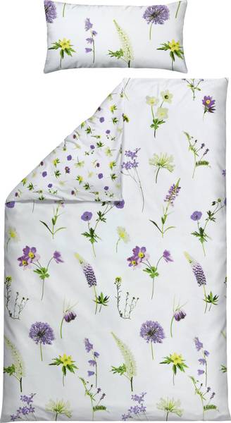 Wendebettwäsche 209649 2-teilig Weiß - 135 x 200 cm