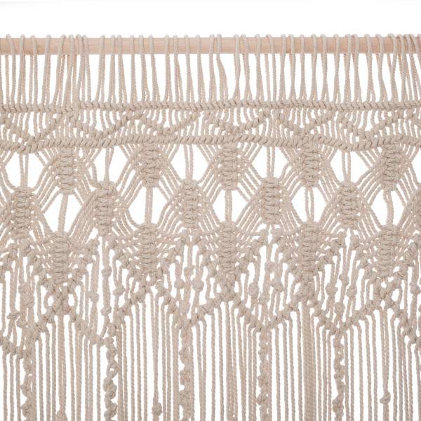 Vorhang MACRAME Beige - Naturfaser - 90 x 1 x 200 cm