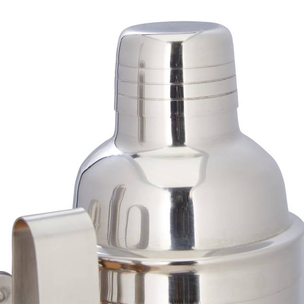 Cocktail Set 11-teilig Edelstahl Schwarz - Braun - Silber - Bambus - Metall - 28 x 26 x 11 cm