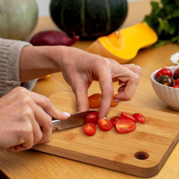 Schneidebrett 3er Set Bambus Braun - Bambus - 22 x 2 x 33 cm