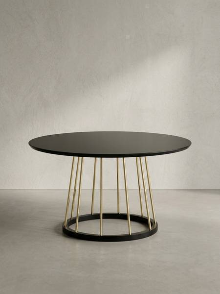 Couchtisch ANADIA mit Ablagefläche Schwarz - Holzwerkstoff - 80 x 42 x 80 cm