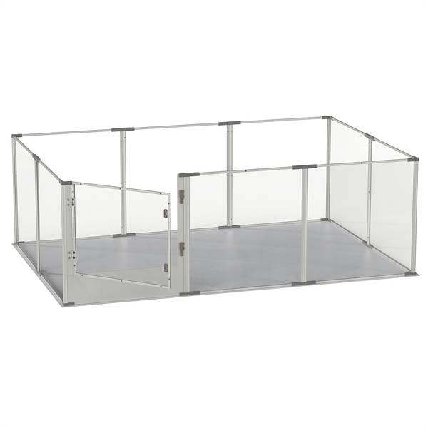 Welpenlaufstall Faltbar 180 cm Glas - 120 x 61 x 180 cm