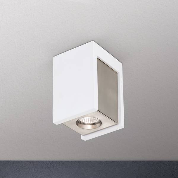 Deckenleuchte COOL Weiß - Keramik - 10 x 15 x 10 cm