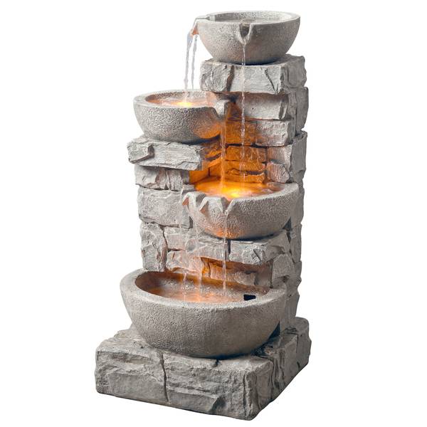 Gartenbrunnen 201601PT-EU Grau - Kunststoff - 39 x 85 x 40 cm