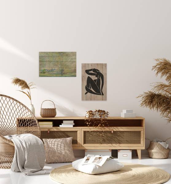Holzpaneel Matisse Beige - Holzwerkstoff - 40 x 60 x 40 cm