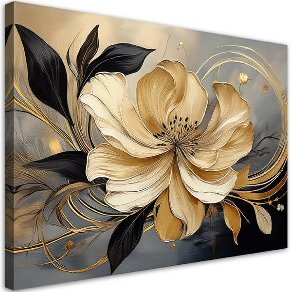 Wandbild blume abstraktion 100 x 70 cm