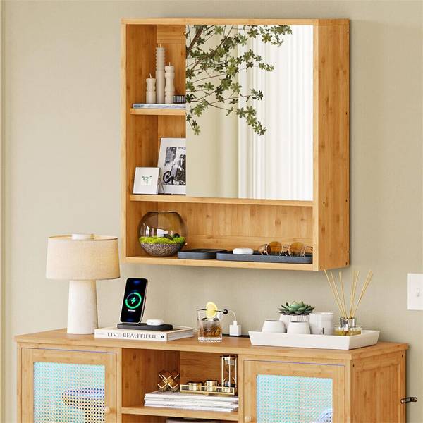 Spiegelschrank Badezimmerschrank Bambus kaufen | home24