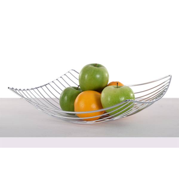 Obstkorb PLATEAU Silber - Metall - 32 x 10 x 34 cm