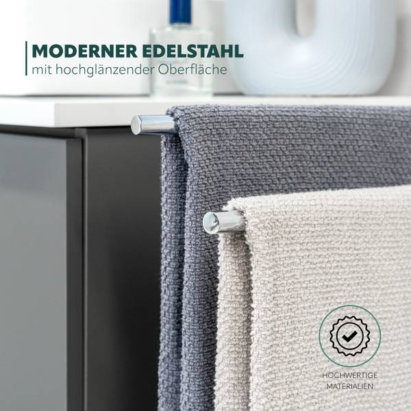 Handtuchstange Lucente 67770 Silber - Metall - 6 x 9 x 50 cm