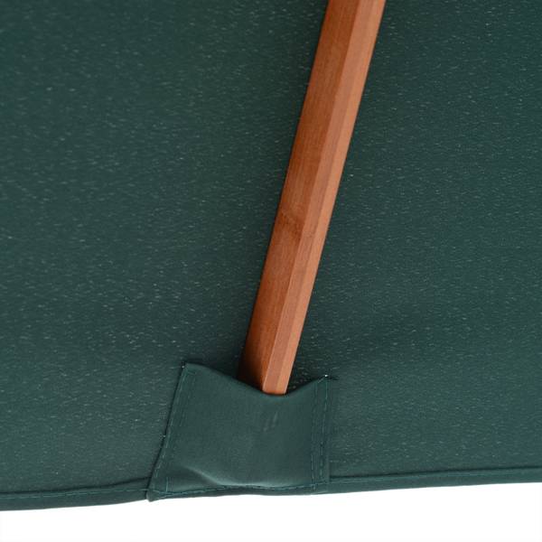 Sonnenschirm BB4344 Grün - Massivholz - 150 x 235 x 200 cm