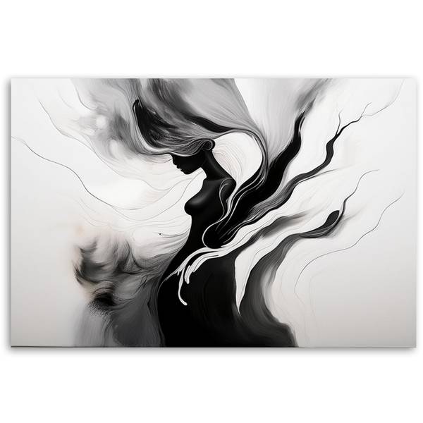 Wandbild frau abstraktion aquarell 120 x 80 cm
