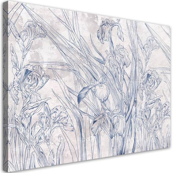Wandbild iris blumen 100 x 70 cm