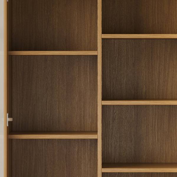 Standvitrine SHEFWoody Ⅵ Braun - Holzwerkstoff - 40 x 160 x 80 cm