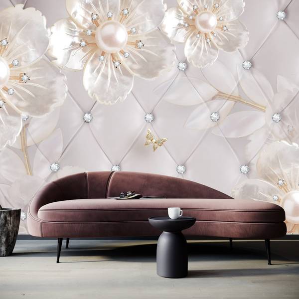 Fotobehang ABSTRACTIE Bloemen Parels 360 x 240 x 240 cm