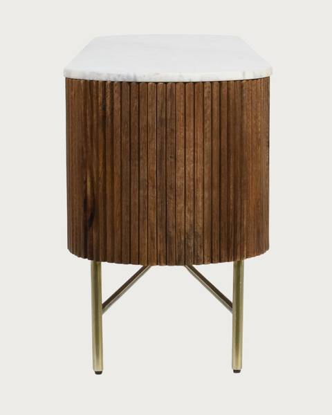 Meuble Tv Céline Marron - Bois massif - 160 x 61 x 150 cm