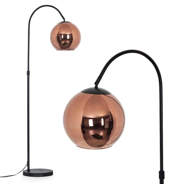 Stehlampe Cesaro Aluminium - Klarglas - 11 x 141 x 105 cm