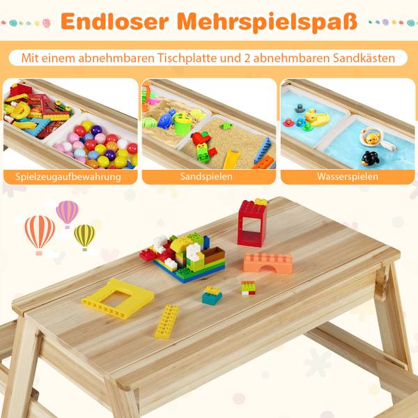 Kindersitzgruppe ZB34808 2-tlg. Braun - Holzwerkstoff - 78 x 56 x 90 cm