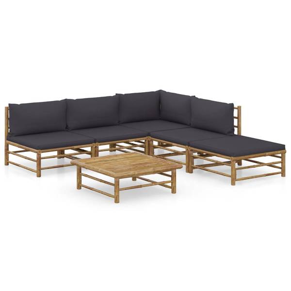Tuinset 3009675-11 Set van 6 bruin - donkergrijs - grijs