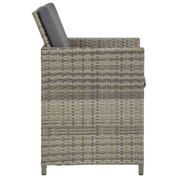 Garten-Essgruppe 3012316-10 11-teilig Grau - Polyester - Polyethylen - 109 x 74 x 167 cm