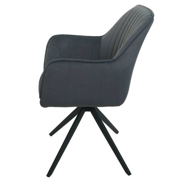 Chaise L79 (lot de 6) Gris - Textile - 58 x 87 x 55 cm