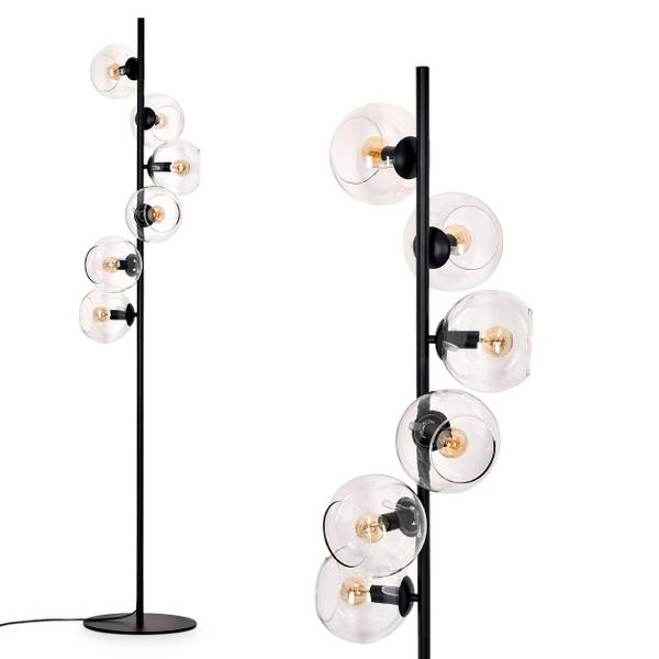 Stehlampe Cesaro Aluminium - Klarglas - 17 x 160 x 83 cm