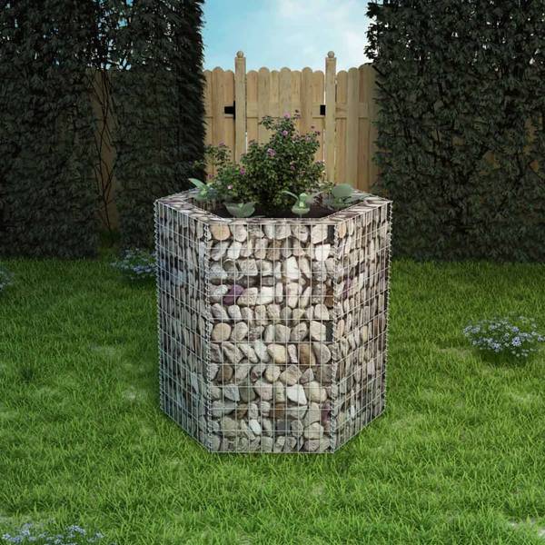 GabionenHochbeet M625597 90 x 100 x 100 cm