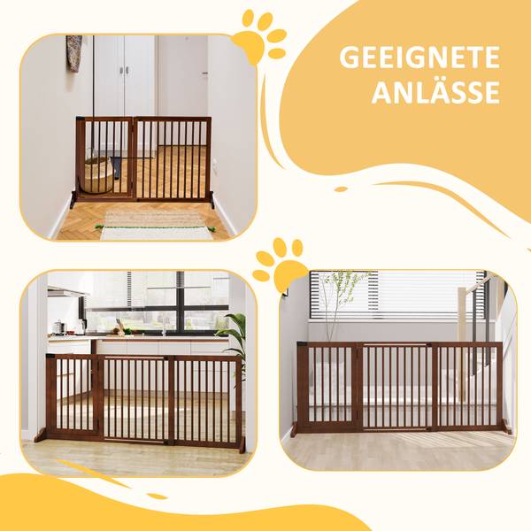 Hundegitter CP328 Braun - Holzwerkstoff - 166 x 36 x 113 cm