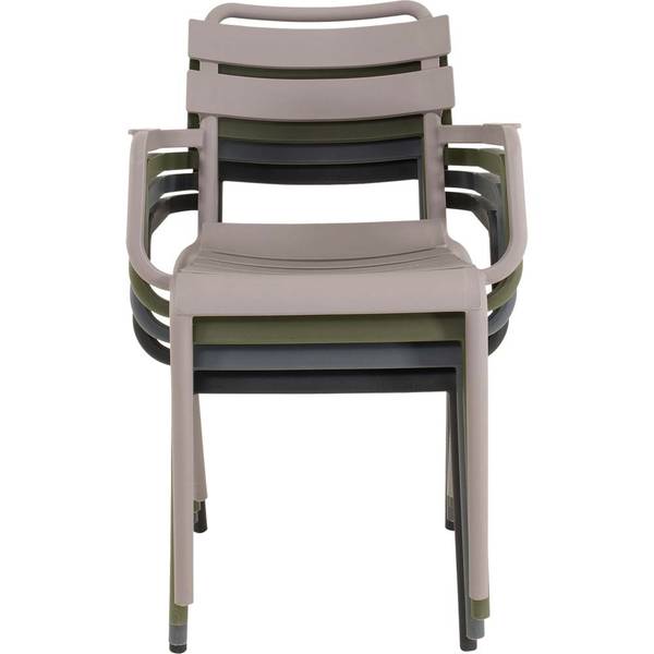Bistro-Sessel TORVI Grau - Kunststoff - 56 x 248 x 54 cm
