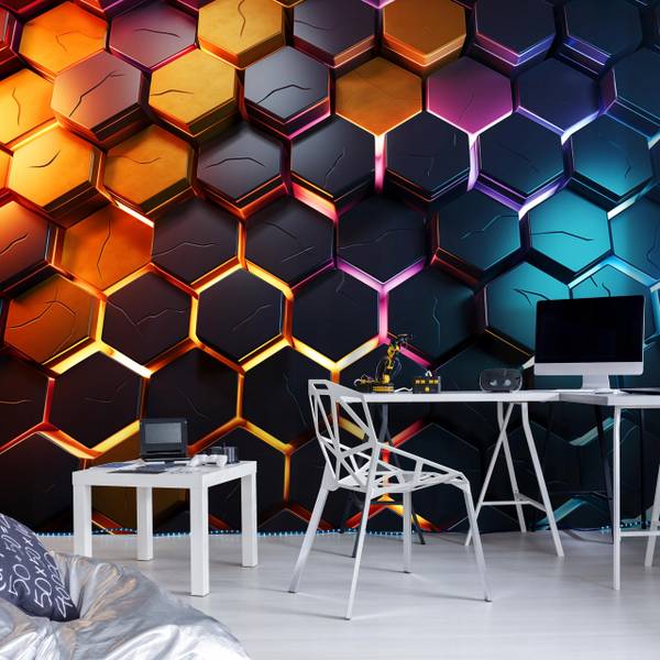 Fotobehang 3D gaming kinderkamer 300 x 210 cm