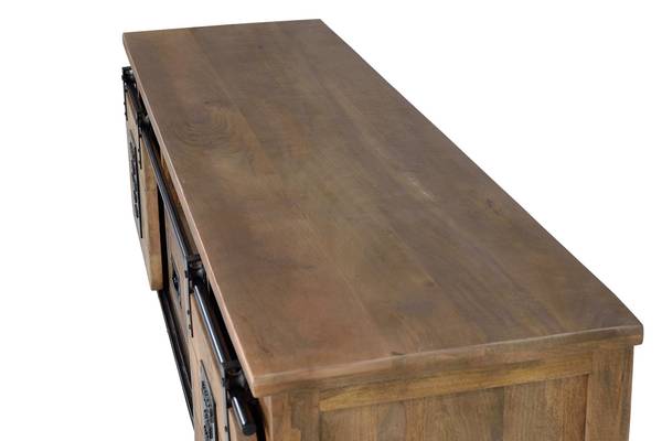 TV Schrank 1237 Braun - Massivholz - 50 x 55 x 180 cm