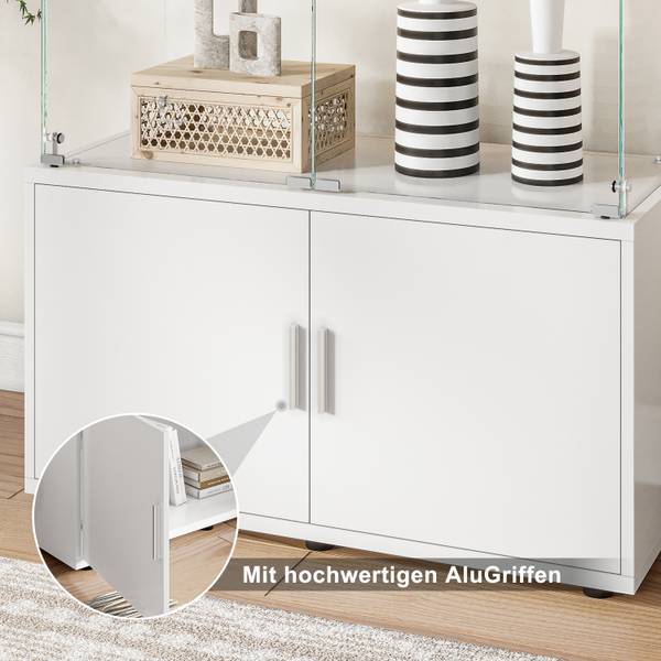 Glasvitrine AMBP01 Weiß