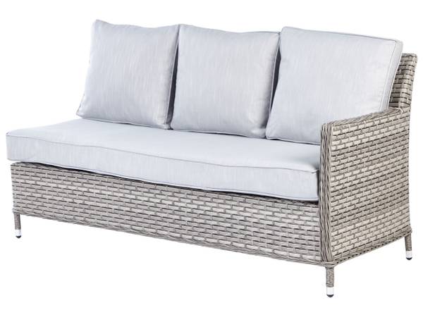 Set de salon LACONA Gris - Polyrotin - 175 x 45 x 233 cm