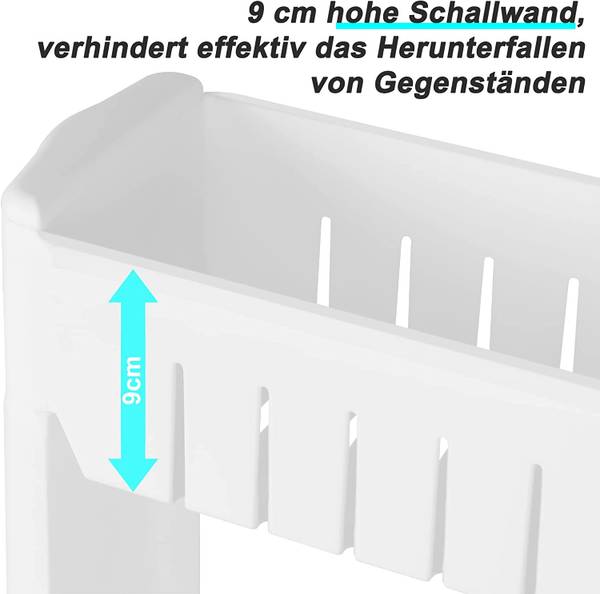 Küchenregal Nele Weiß - Polypropylen - 54 x 102 x 13 cm