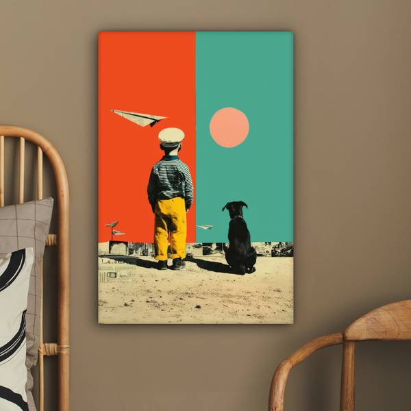 LEINWANDBILD Junge Popart 60 x 90 cm