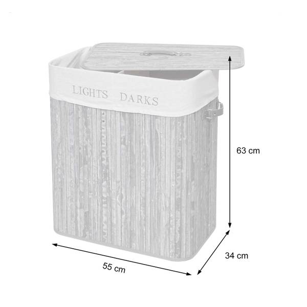 Wäschekorb C21 Cremeweiß - Weiß