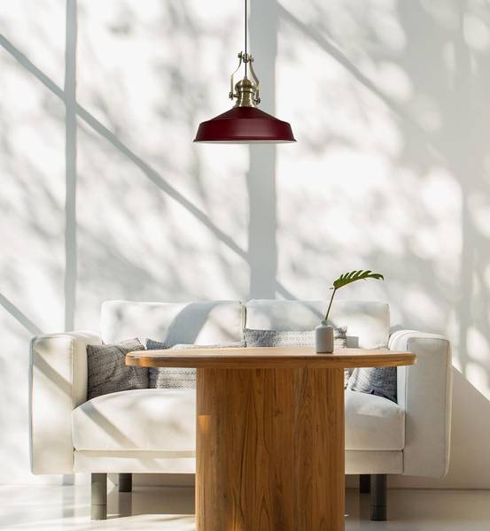 Suspension Neo-Asletl Rétro Luminaire Rouge - Métal - 40 x 31 x 40 cm