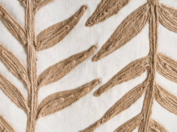 Dekokissen GARCINIA 2-tlg Beige - Weiß - Naturfaser - 45 x 5 x 45 cm