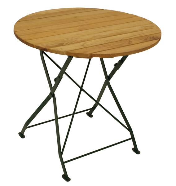 Set Passau 3-teilig Braun - Grün - Robinie - Stahl - 77 x 72 x 77 cm